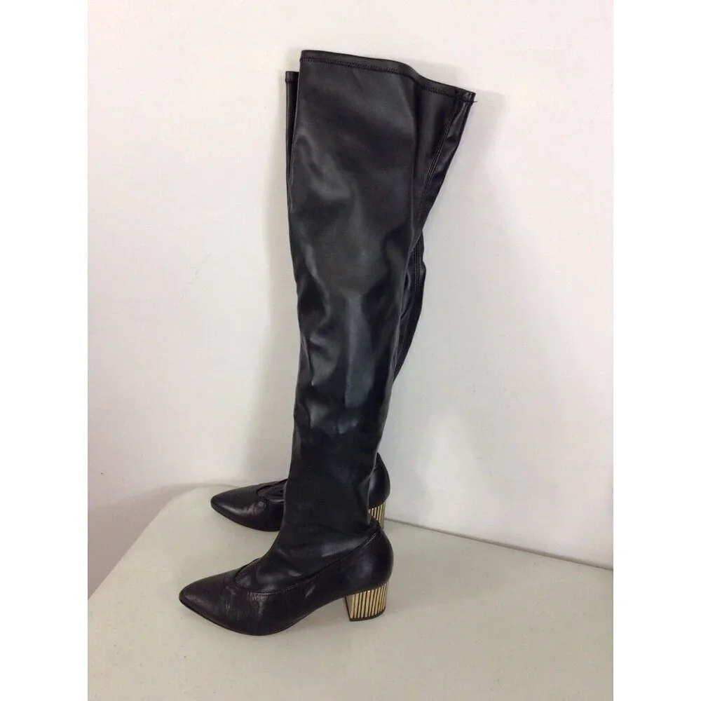 Eram Leather Boots Knee High Womens 37